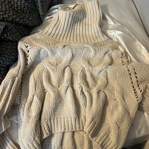 Tan moon&madison turtleneck sweater.